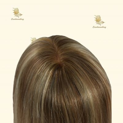Remy Hair Topper-23007 Monofilament Topper Highlight Hand Tied 3X6.5 prime Mono Base