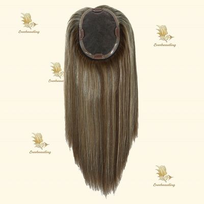 Remy Hair Topper-23007 Monofilament Topper Highlight Hand Tied 3X6.5 prime Mono Base