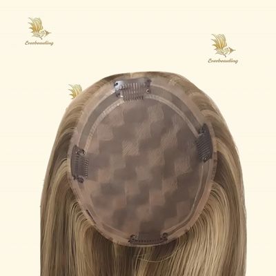 5*6.5 Inch Remy Hair Topper Toupee for Women Highlight Color Topper-240523
