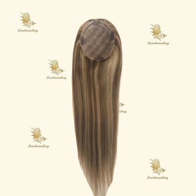 5*6.5 Inch Remy Hair Topper Toupee for Women Highlight Color Topper-240523